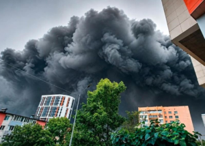 У російському Владивостоці згорів величезний склад