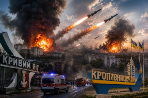 РФ випустила близько 10 ракет по центру України: у Кривому Розі важко поранені люди, Кропивницький у диму
